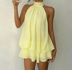 Backless Halter For Women Elegant Mini Dress