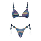 Strappy Push Up Bikini With Halter Bandeau Top Two Piece Beach Swimwear Set For Women Flattering Silhouette