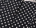Black Polka Dot Summer Mini Dress With Bow Detail Sleeveless Slimming Waist