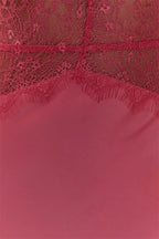 Backless Maxi Gown With Patchwork Lace Halter Neck Deep V And High Waist Elegance