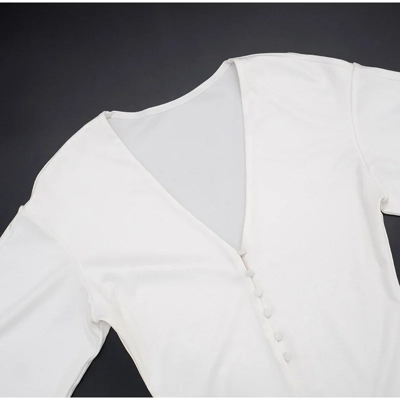 Sleek Blazer Capri Set For Women V Neck Jacket With Matching Pants