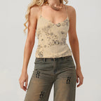 Floral Backless Camisole Tank Top