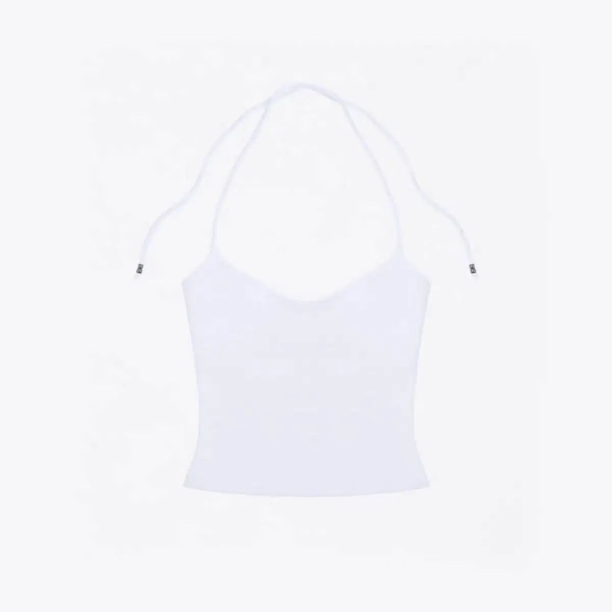 Lace Up Halter Tank And Suspender Long-sleeves Open Back Design For Chic Vibe