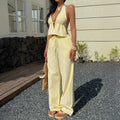 Vacation Set Tank Top And Wide Leg Pants