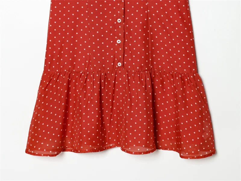 Polka Dot Spring Mini Dress