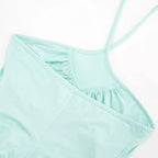Cross Neck Backless Camisole With Waist Cinch And Pleated Detail