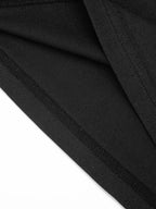 Midnight Knot Crop Top And Capri Set With Diagonal Collar