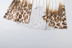 Leopard Print Halter Maxi Dress Backless Sleeveless