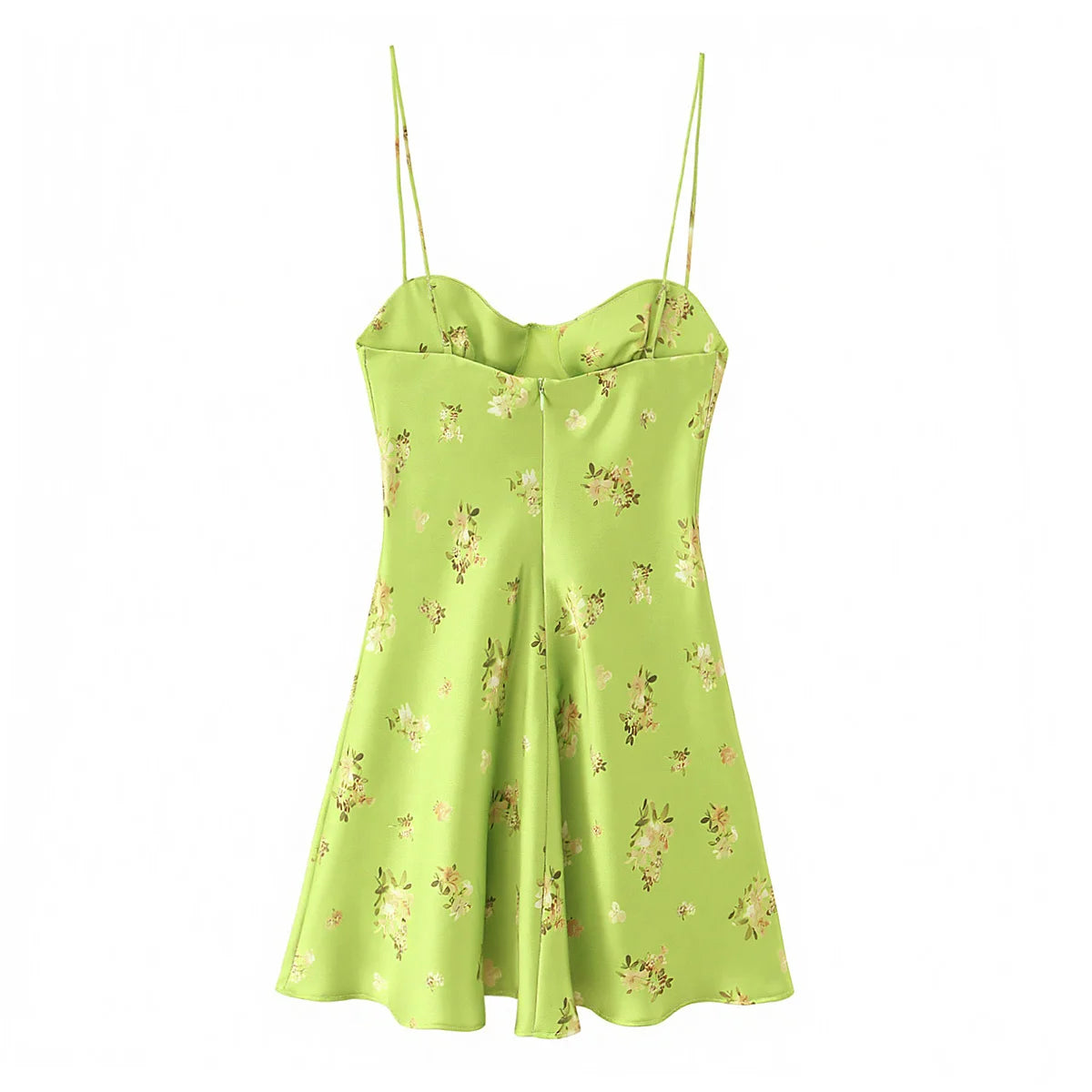 Floral Print Summer Sling Dress With Spaghetti Straps