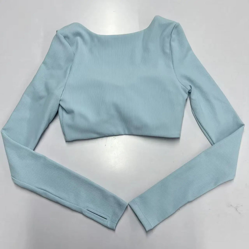 Yoga Long Sleeve Tight Breathable Three-Dimensional Flower Workout Clothes Sportswear Woman Gym Pettiskirt