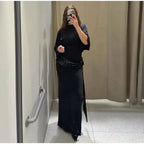 Backless Sequin Patchwork Maxi Dress With Wide Sleeves