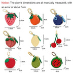 Fruit Shape Design Coin Purse In Mini Wallet With Cute Key Chain