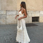 V Neck Maxi Dress With Empire Waist Elegant Sleeveless Gown