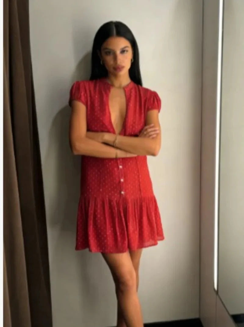Polka Dot Spring Mini Dress
