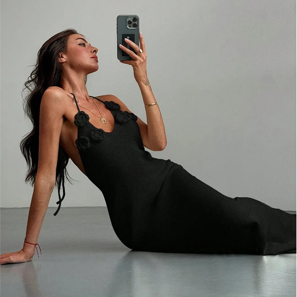 Women Knit Spaghetti Strap Sleeveless
