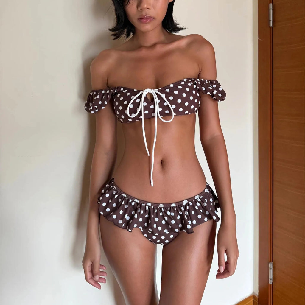 Polka Dot two piece Bikini Set For Sunny Beach Days Flirty