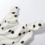 Fashion Women's Lady Suit Halter A-line Tops Bud Loose Skirt Polka Dot Set