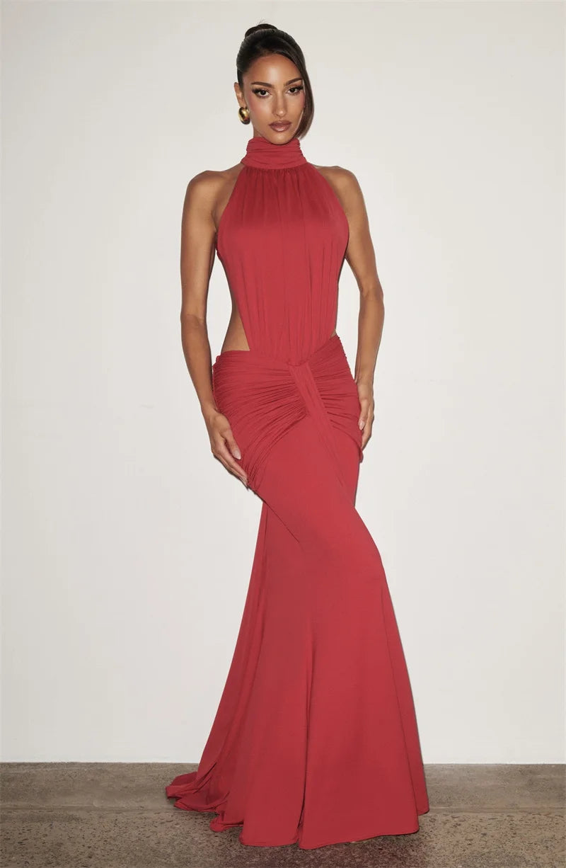 Backless Sleeveless Maxi Dress Elegant Bodycon