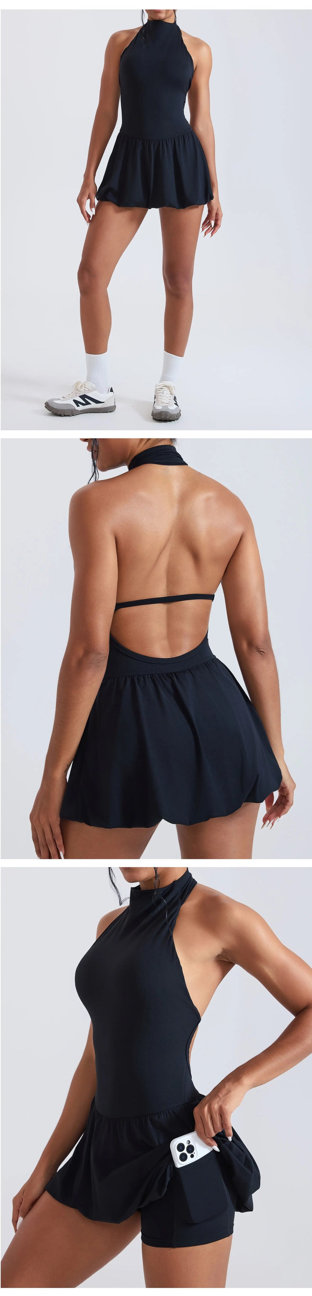 Effortless High Neck Athletic Set For Women Quick Dry Golf And Tennis Dress With Fluffy Comfort
