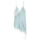 Satin Elegant Backless Lace Slip Dress