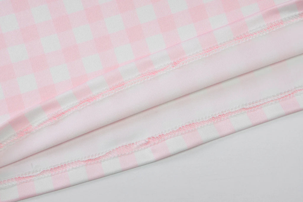 Square Collar Plaid Tank Top Sleeveless