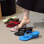 Elevated Water Resistant Flip Flops For Women Soft Sole Casual Slippers