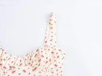 Sweet Floral Waist Slim Fit Suspender Playful Chic Mini