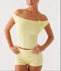 Crop Tank And Shorts Set