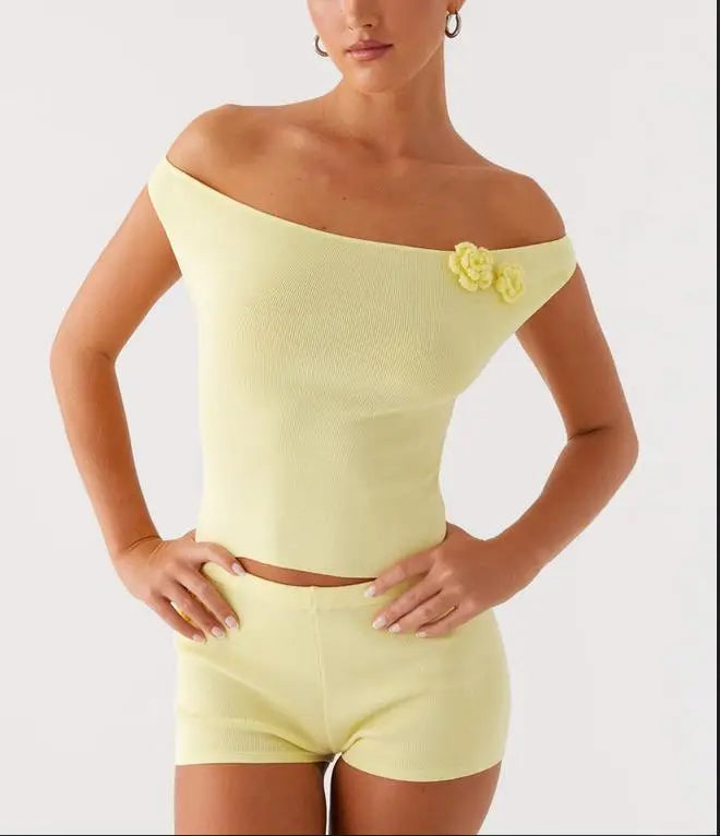 Crop Tank And Shorts Set