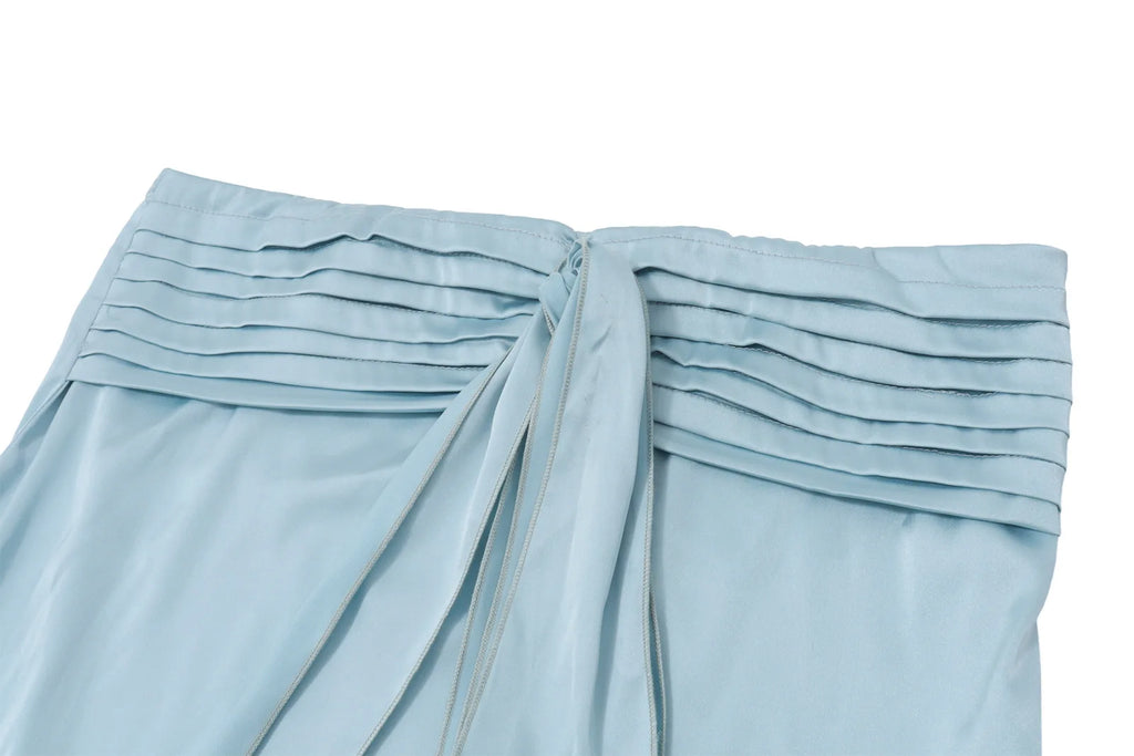 Simple Fashion Ssleeveless Satin Tube Top Strap Low Waist Short Dress