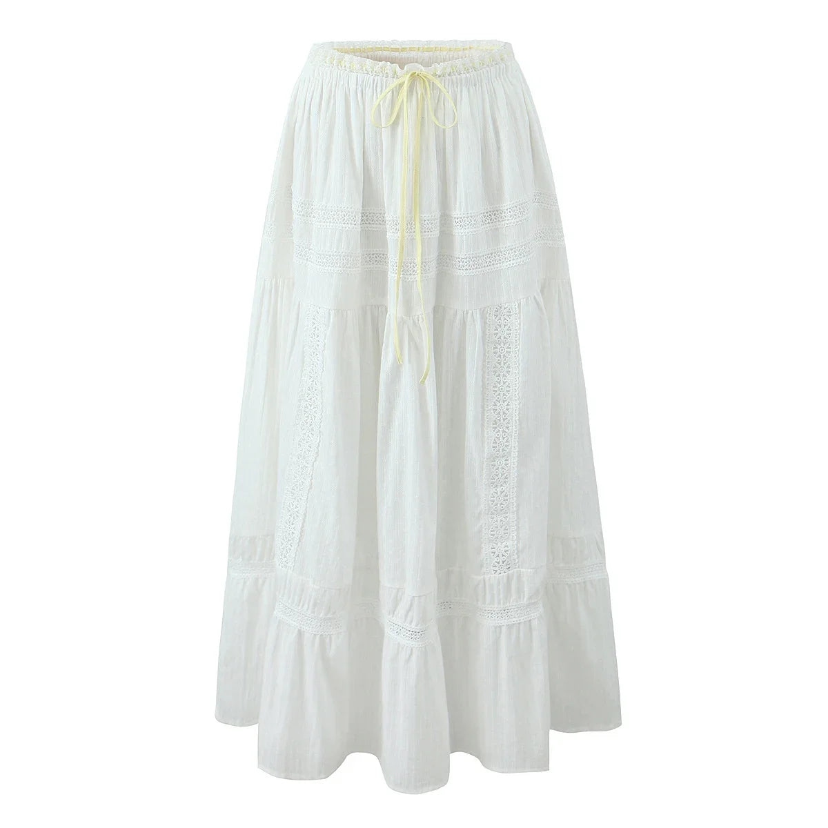 White Lace 2-Piece Maxi Skirt Set