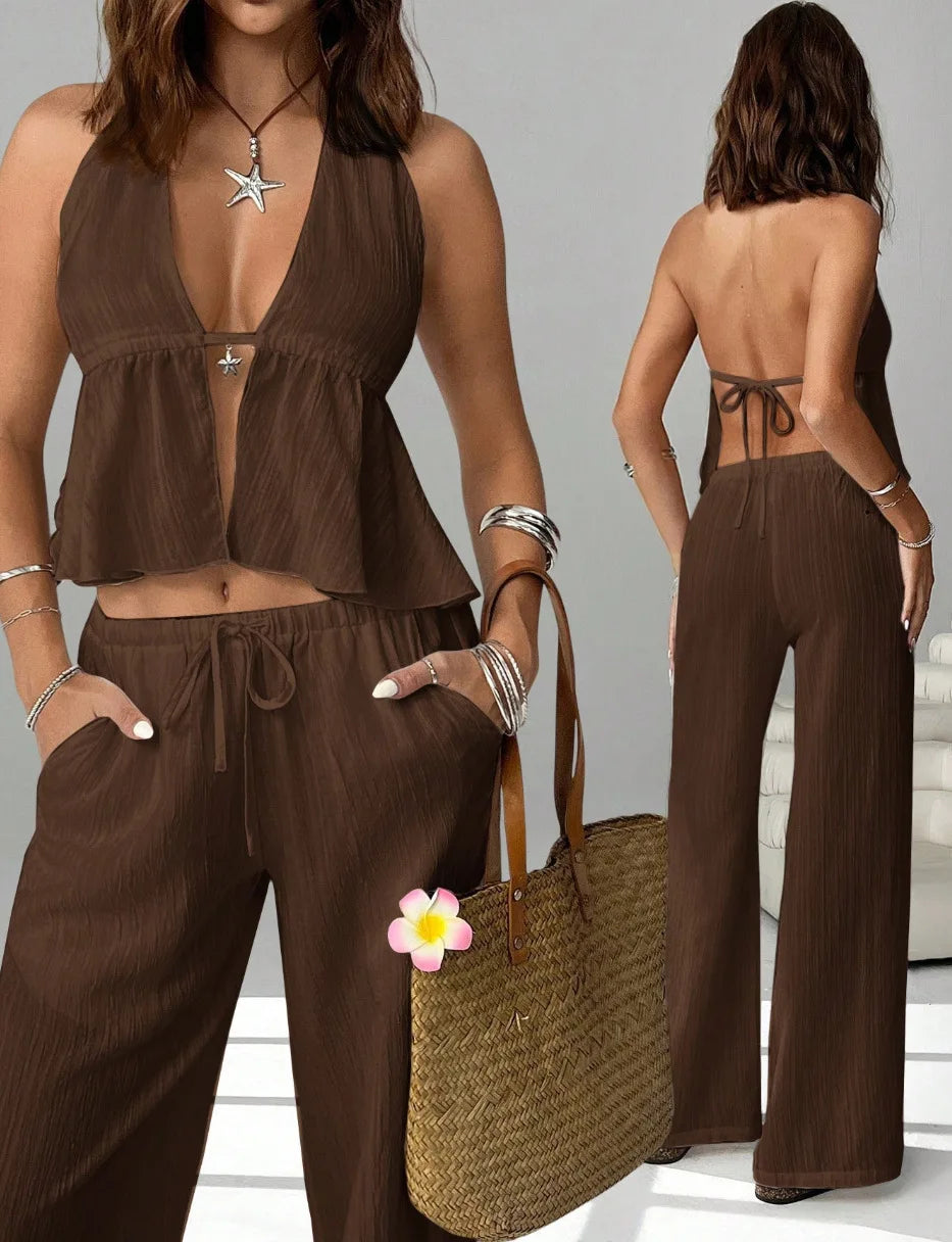 Halter Backless Sleeveless Outfit