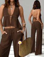 Halter Backless Sleeveless Outfit