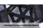 Underbust Punk Corset With Metal Chain Belt Gothic Lace Bustier Black