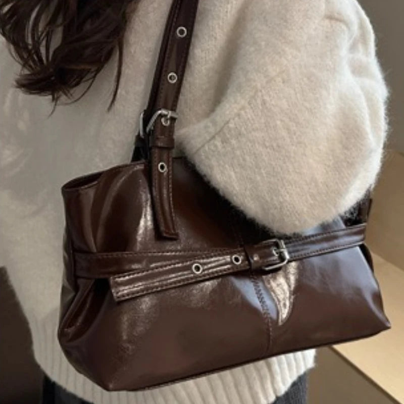 Vintage Inspired Minimalist Tote Bag With Top Handle Large Capacity
