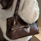 Vintage Inspired Minimalist Tote Bag With Top Handle Large Capacity