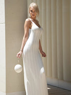 Backless Sleeveless Knit Maxi Bodycon Dress
