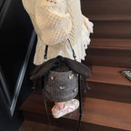 Sweet Butterfly Denim Mini Crossbody Bag