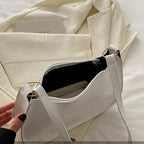 Retro Solid PU Leather Shoulder Bag For Women Chic Casual Hobo