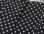 Black Polka Dot Summer Mini Dress With Bow Detail Sleeveless Slimming Waist