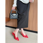 Butterfly Knot Pointed Toe Thin Stiletto High Heels