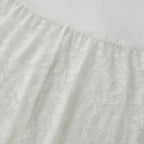 Lace Capri Pants For Women With Elastic Waist Cropped See Through Design