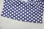 Polka Dot Print Halter Neck Crop Top And Floral Accent Two Piece Set