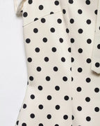 Polka Dot Cutout Bow Front Mini Dress