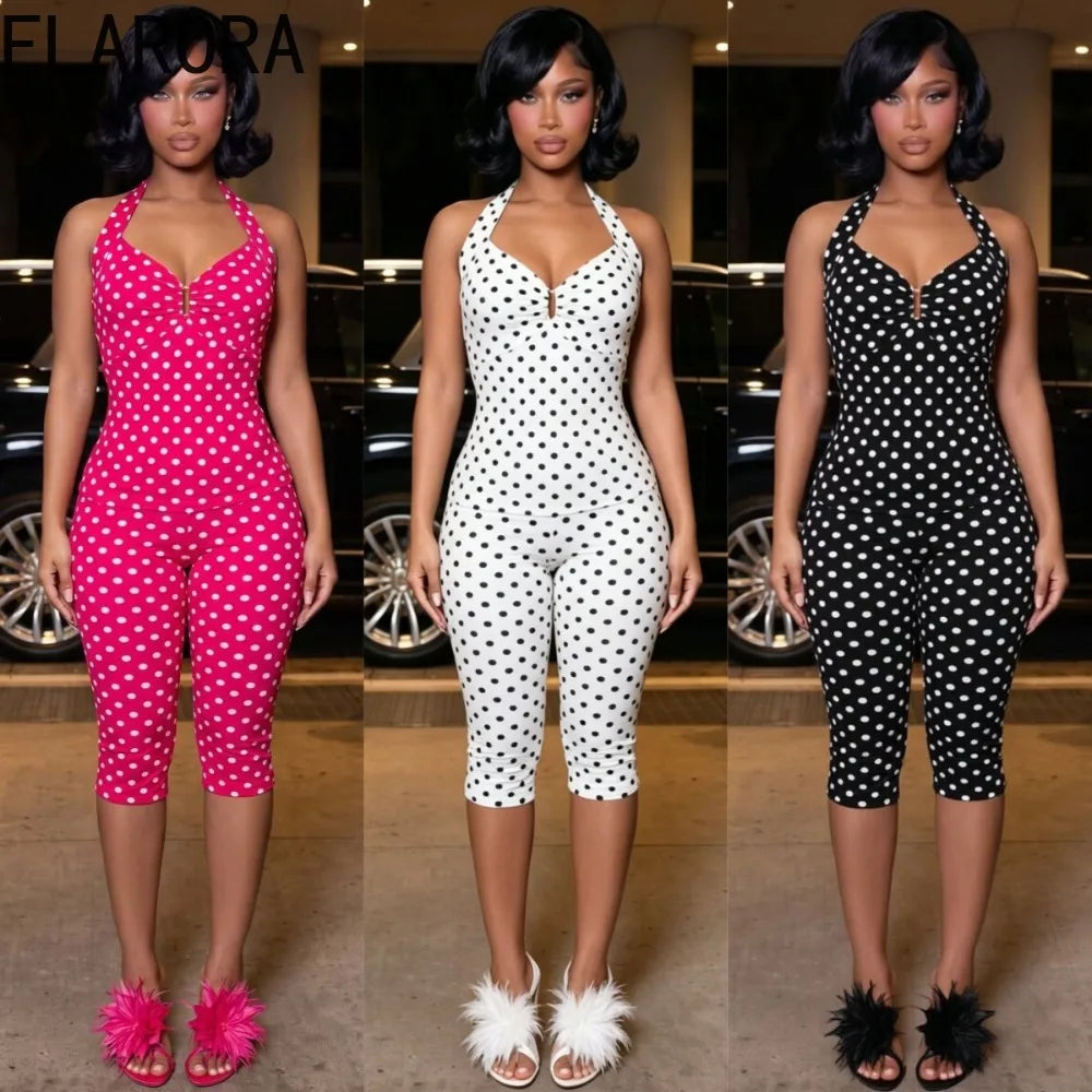 Ladies V Neck Sleeveless Backless Tops And Capri Pants