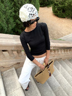 Long-Sleeve Slim-Fit Top With Multicolor High Elastic Base