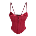 Sexy Lingerie Strapless Waist Cinched Tie Waist Shaper Front Button Design
