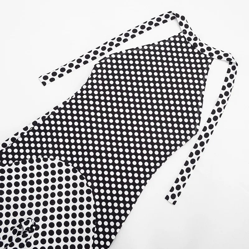Polka Dot Halter Romper For Women Backless Sleeveless Slim Fit