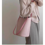 Pink Bucket Bag Crossbody With Generous Interior