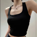 Midnight Y2K Backless Chain Cutout Strapless Tank Top